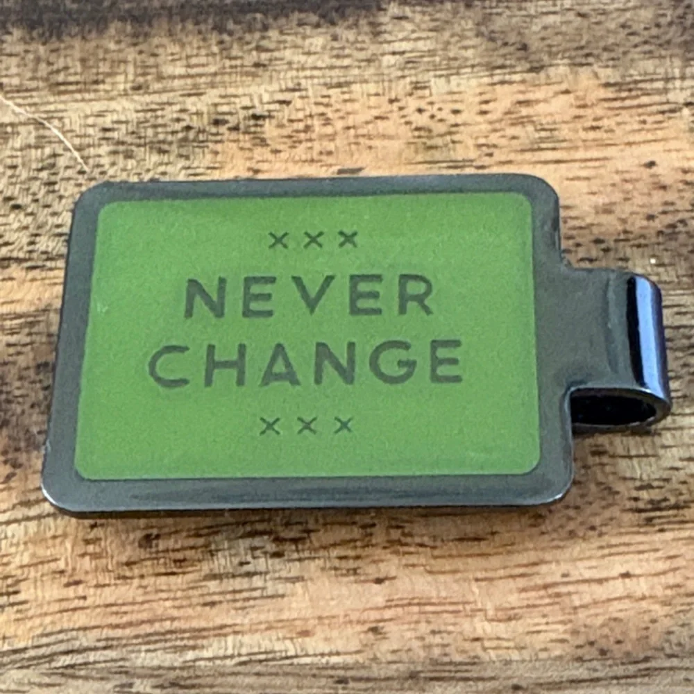 Green Metal Money Clip Accessory